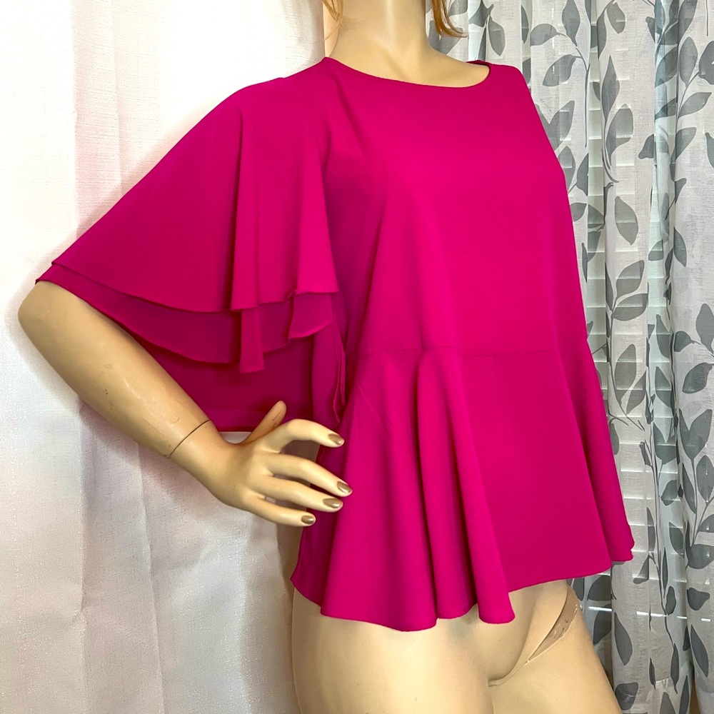 5 for $20 🌹 Pink flowing sleeves top Sz. XS